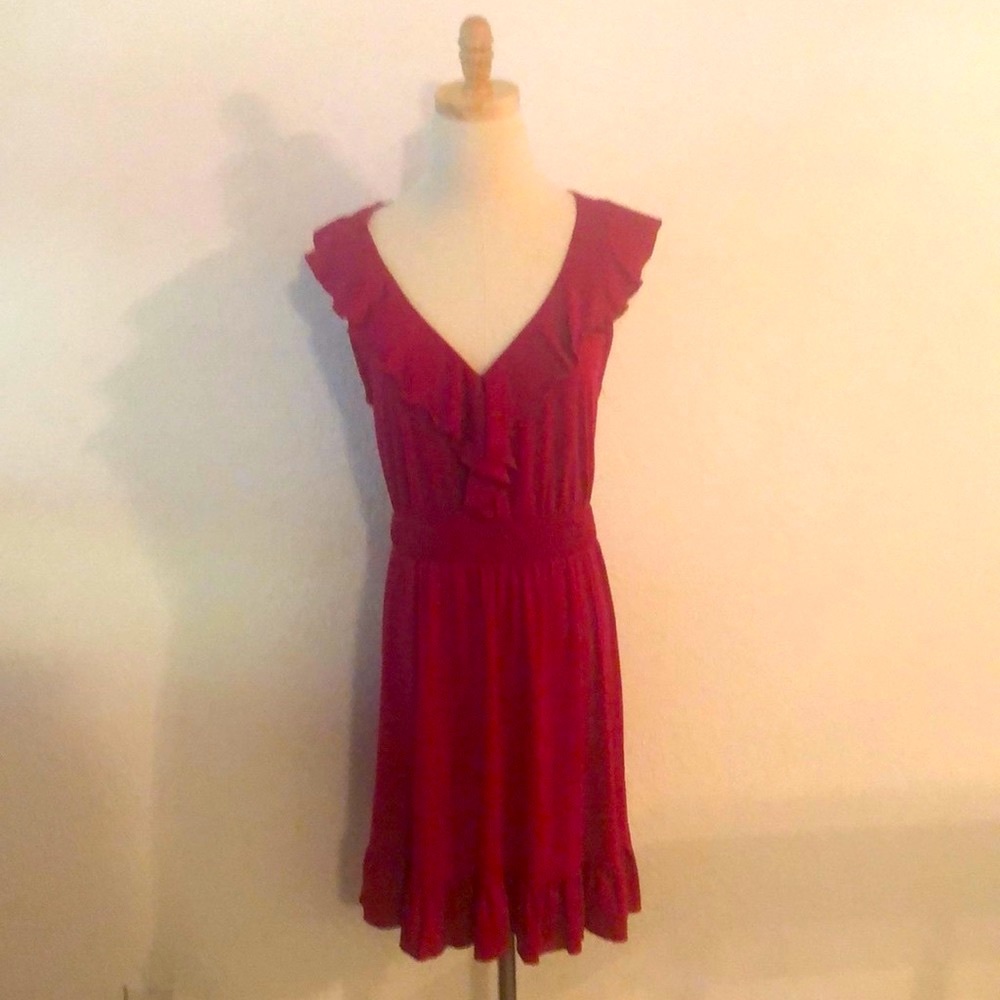 Crimson colored Derek Heart dress
